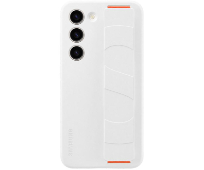 Etui do telefonów Samsung Silicone Grip Case do Galaxy S23 białe